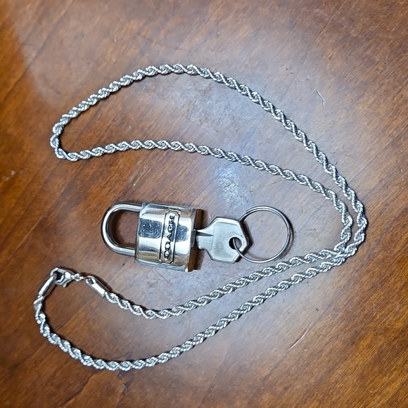 Coach EUC Authentic Silver Lock and Key - Picture 2 of 4
